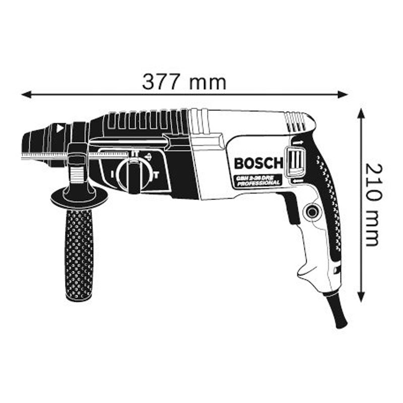 Bosch - Elektro-pneumatski čekić SDS-plus 2.7J GBH 2-26 DRE Professional - 0611253708